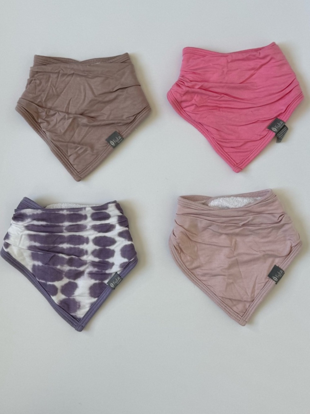 Kyte BABY Bandana Bib Set in Blush, Pink, Purple, Mauve